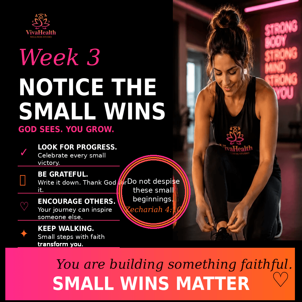 Week 3 Fitness Challenge Encouragement: Celebrate Small Wins With Faith