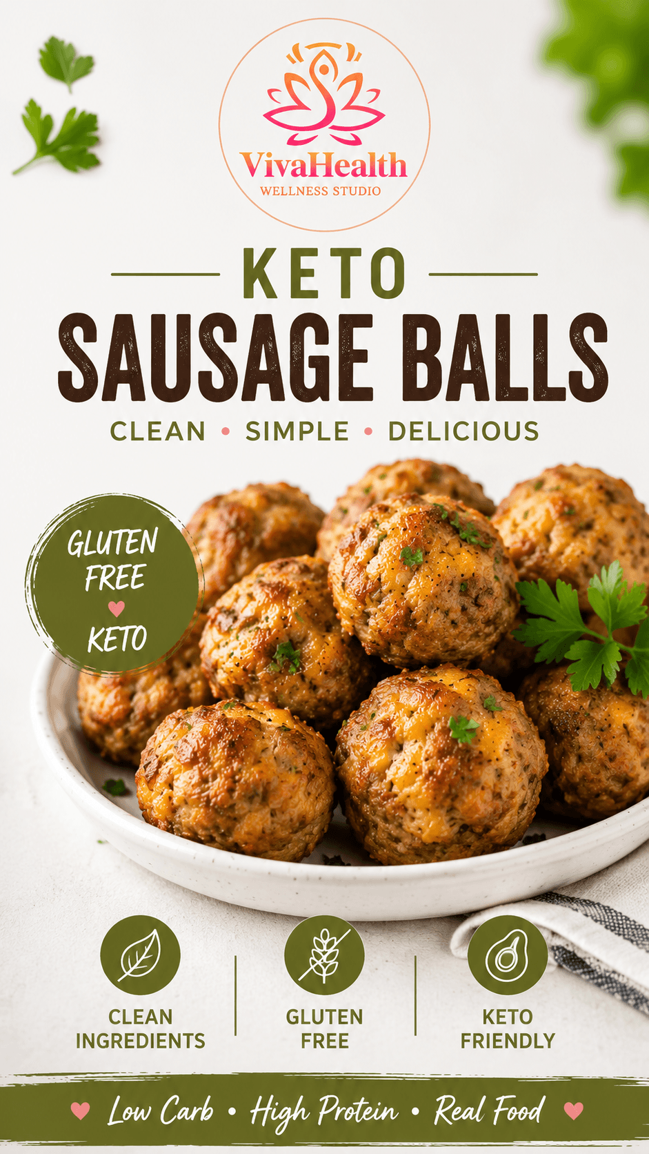 Keto Sausage Balls (Almond Flour or Pork Rind Version)